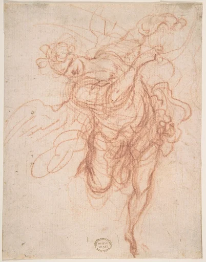 Angel (Recto); Fragmentary Sketches of Same Subject (Verso)