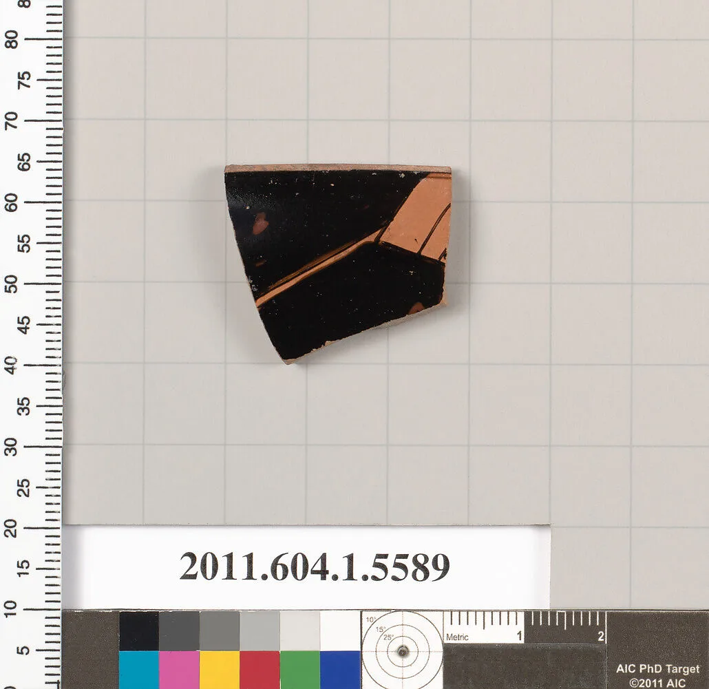 Terracotta rim fragment of a kylix (drinking cup) — Unknown