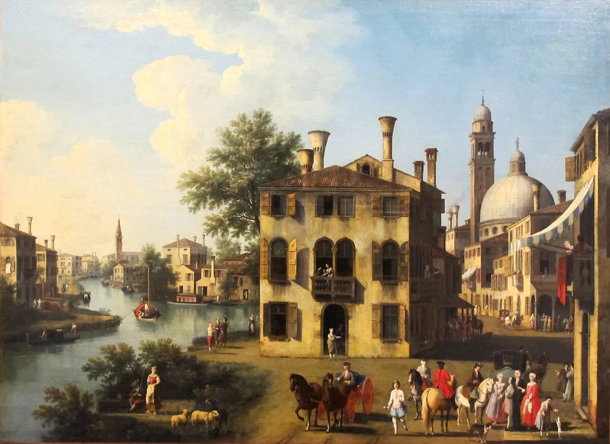 View of the Brenta, near Dolo — Giambattista Cimaroli