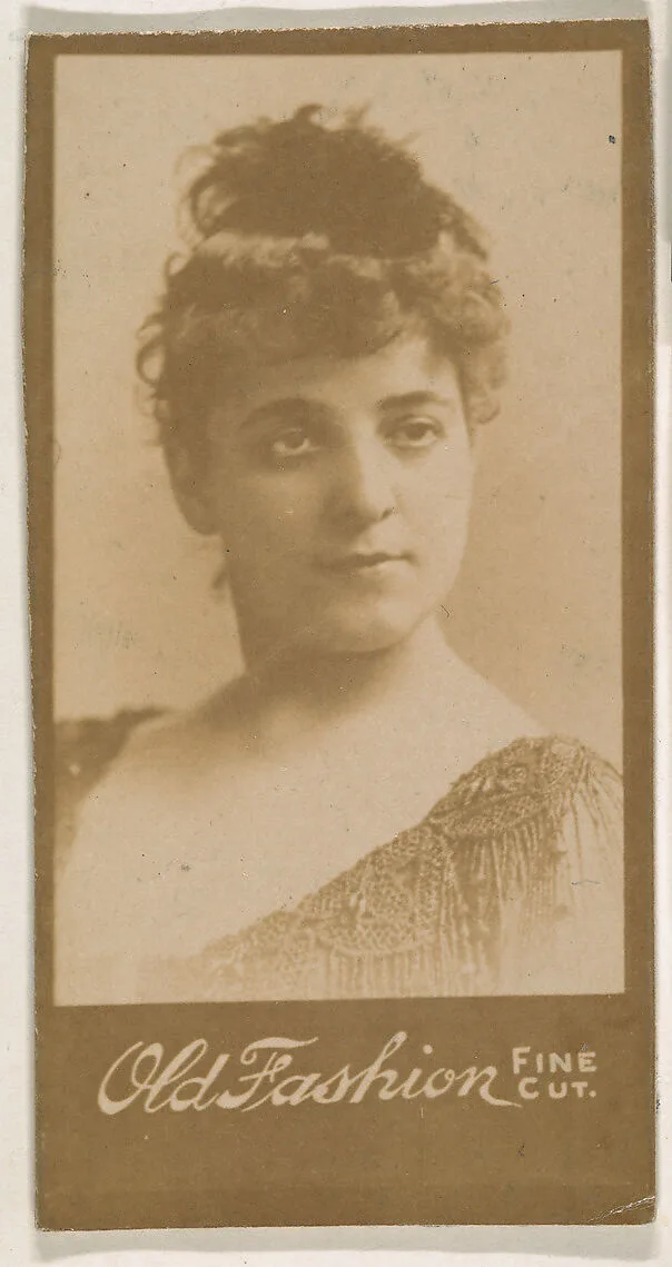 Actress wearing feather in hair, from the Actresses series (N664) promoting Old Fashion Fine Cut Tobacco — Unknown