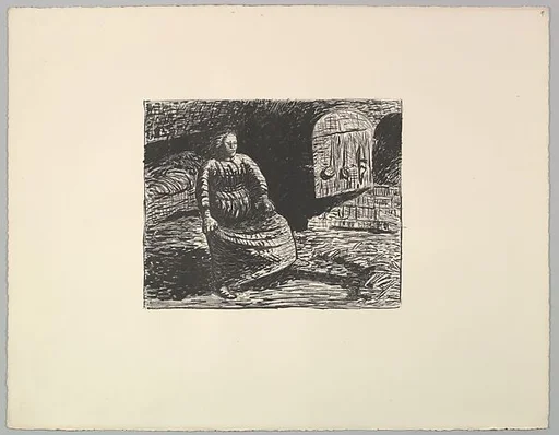 Kneeling Mother at the Bed of Her Sleeping Son (Kniende Mutter am Bett des Schlafenden Sohns)