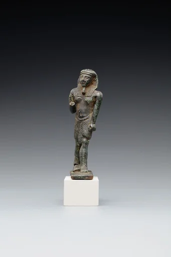Male figure in a nemes and shendyt kilt