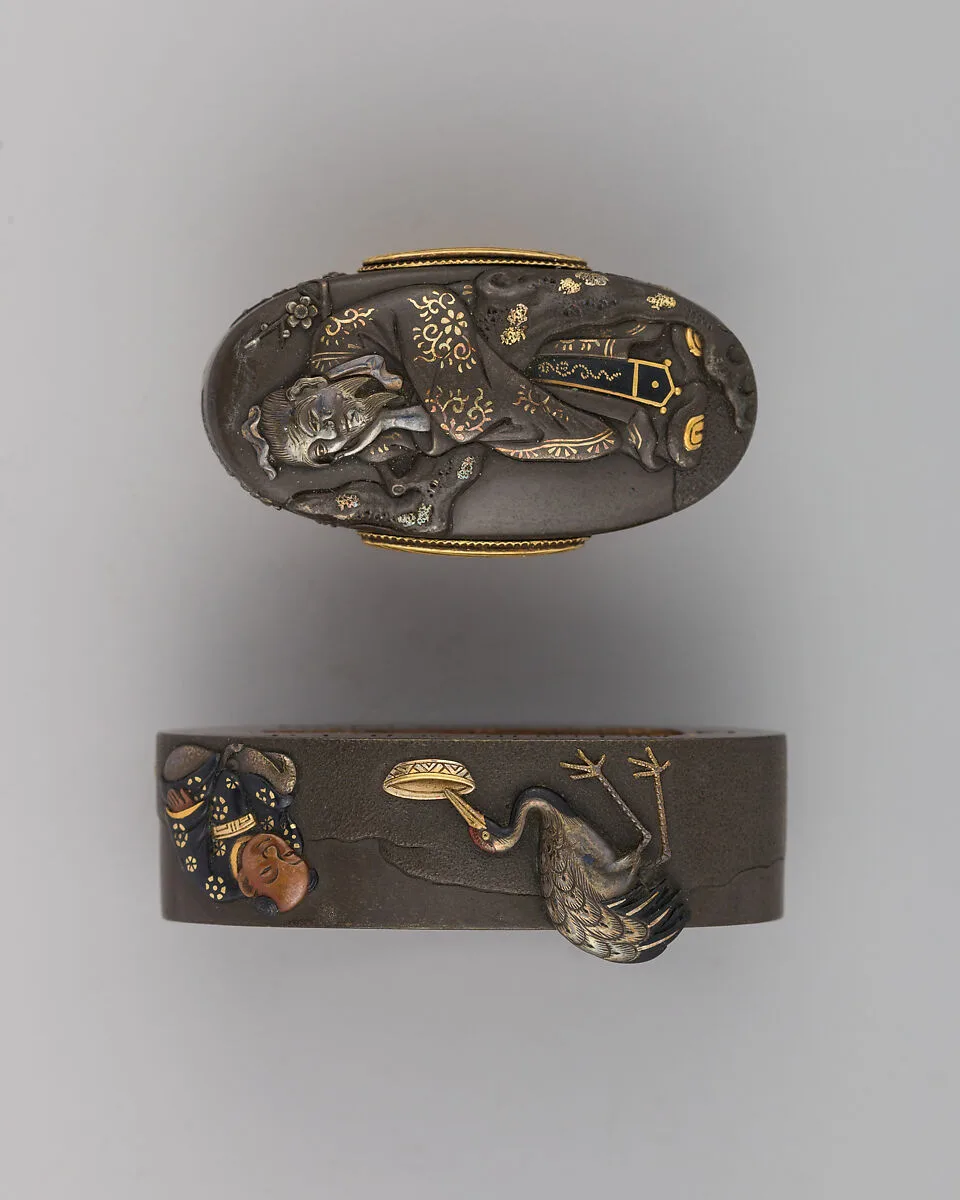 Sword-Hilt Collar and Pommel (Fuchigashira) — Unknown