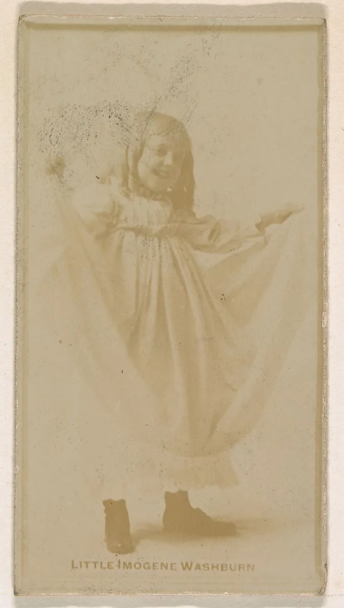 Little Imogene Washburn, from the Actresses series (N245) issued by Kinney Brothers to promote Sweet Caporal Cigarettes — Kinney Brothers Tobacco Company