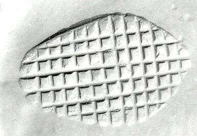 Loop-handled conical (?) stamping device