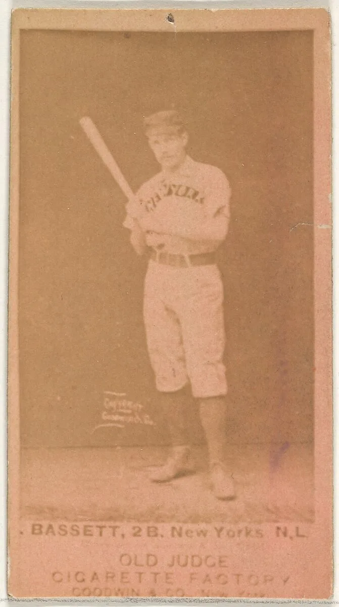 Bassett, 2nd Base, New York, from the Old Judge series (N172) for Old Judge Cigarettes — Goodwin & Company
