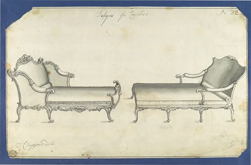 Two Couches, in Chippendale Drawings, Vol. I