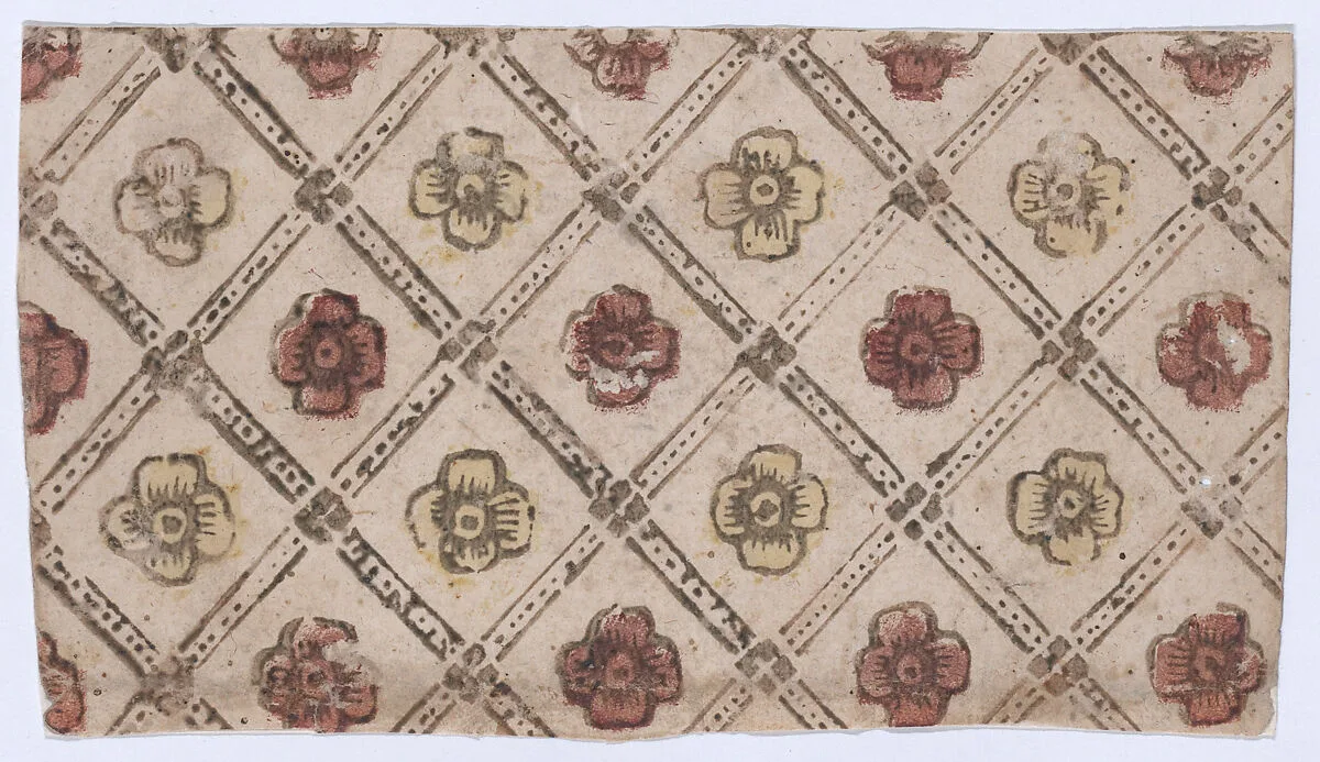 Sheet with overall pattern of rosettes — Anonymous
