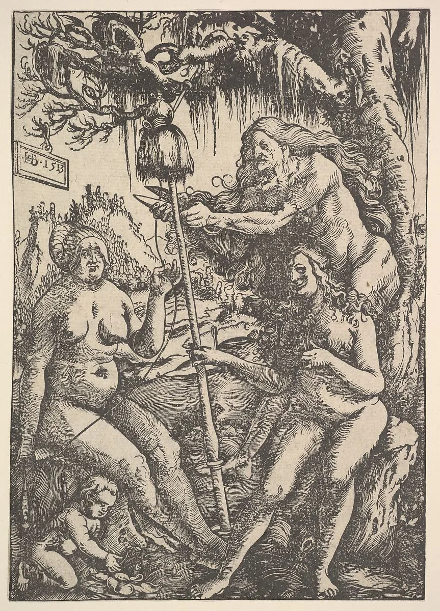 The Three Fates: Lachesis, Atropos and Klotho — Hans Baldung (called Hans Baldung Grien)