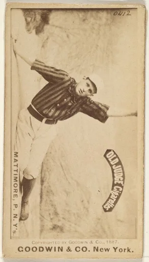 Michael "Mike" Joseph Mattimore, Pitcher, New York, from the Old Judge series (N172) for Old Judge Cigarettes