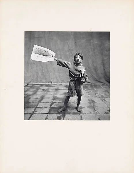 Newspaper Boy, Cuzco — Irving Penn