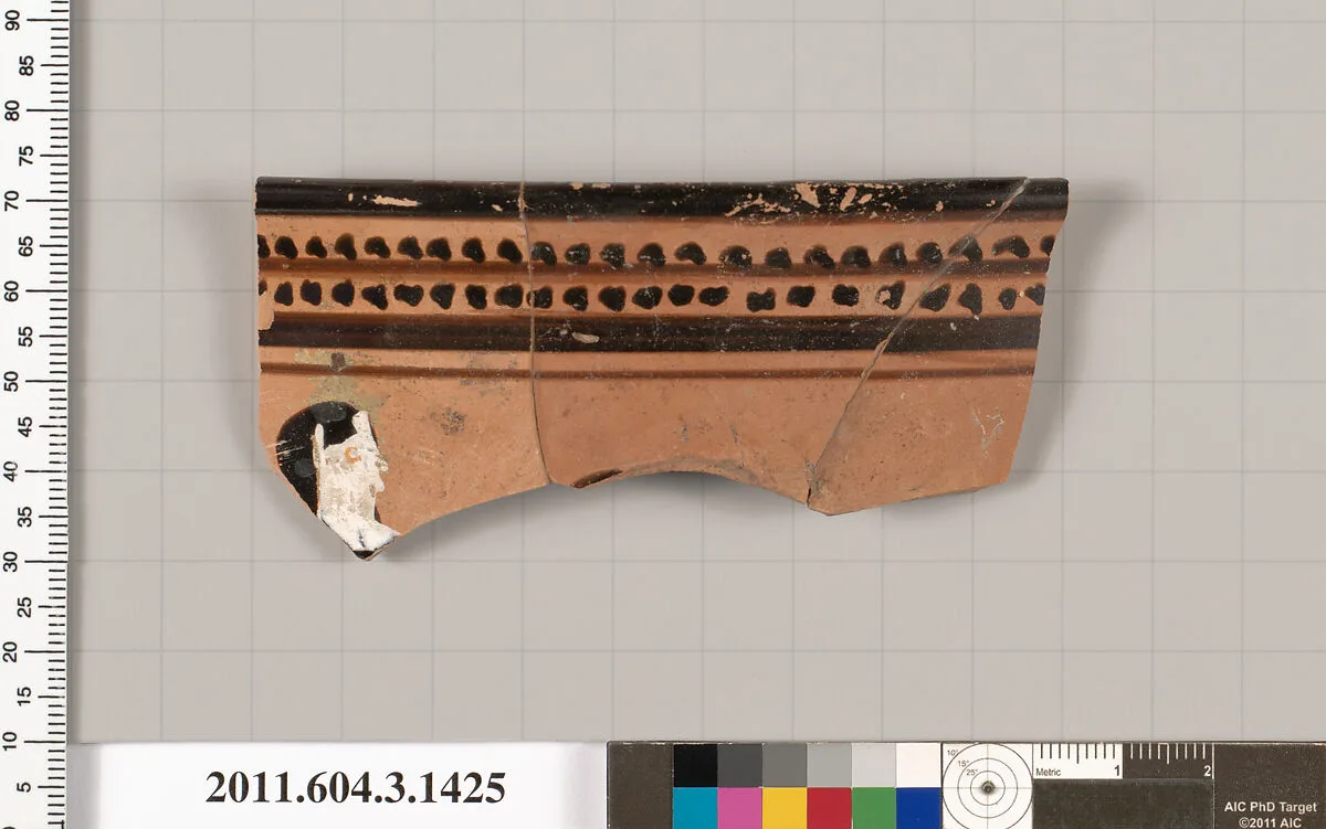 Terracotta rim fragment of a skyphos (deep drinking cup) — Unknown