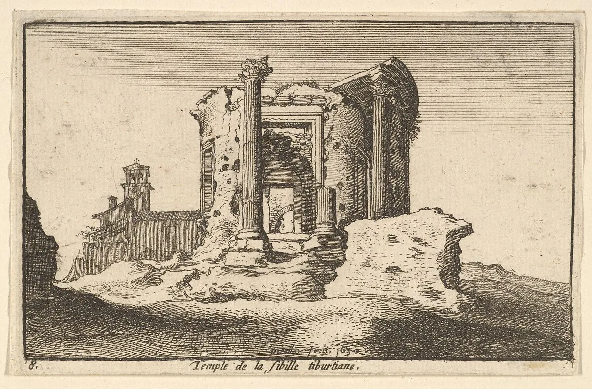 Temple of the Tiburtine Sybil, from "Roman Ruins" — Wenceslaus Hollar|Sebastiaen Vrancx