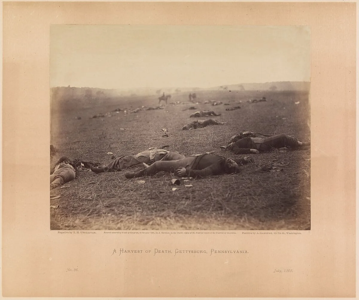 A Harvest of Death, Gettysburg, Pennsylvania — Timothy H. O'Sullivan|Alexander Gardner|Alexander Gardner