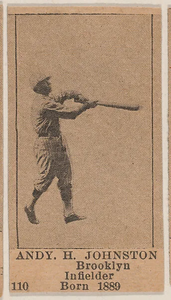 Andy H. Johnston, Brooklyn Infielder, Baseball photos strip cards -- Brooklyn Dodgers (W504) — Universal Toy & Novelty Manufacturing Company