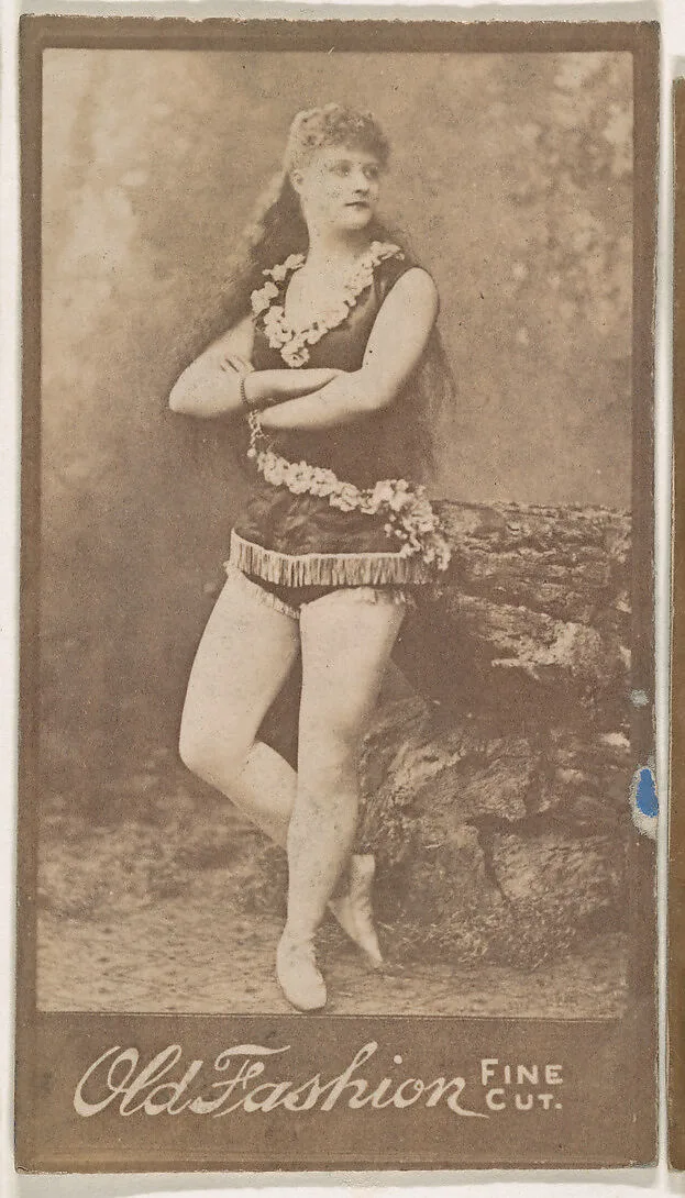 Actress standing with arms crossed, from the Actresses series (N664) promoting Old Fashion Fine Cut Tobacco — Unknown
