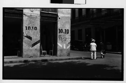 [Street Scene with Barber Shop on Corner, Havana]