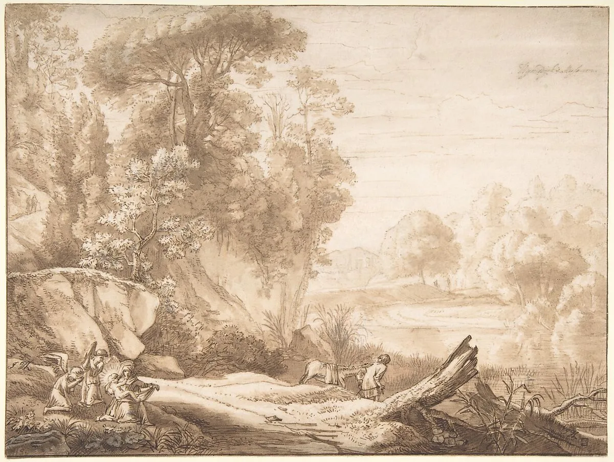 The Rest on the Flight into Egypt — Herman van Swanevelt