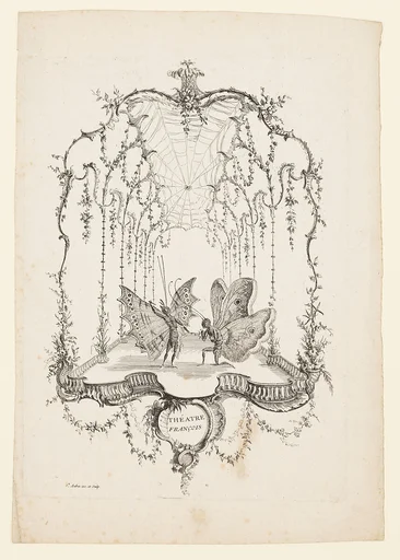 French Theatre (Théatre Français), from Essai de Papilloneries Humaines par Saint Aubin