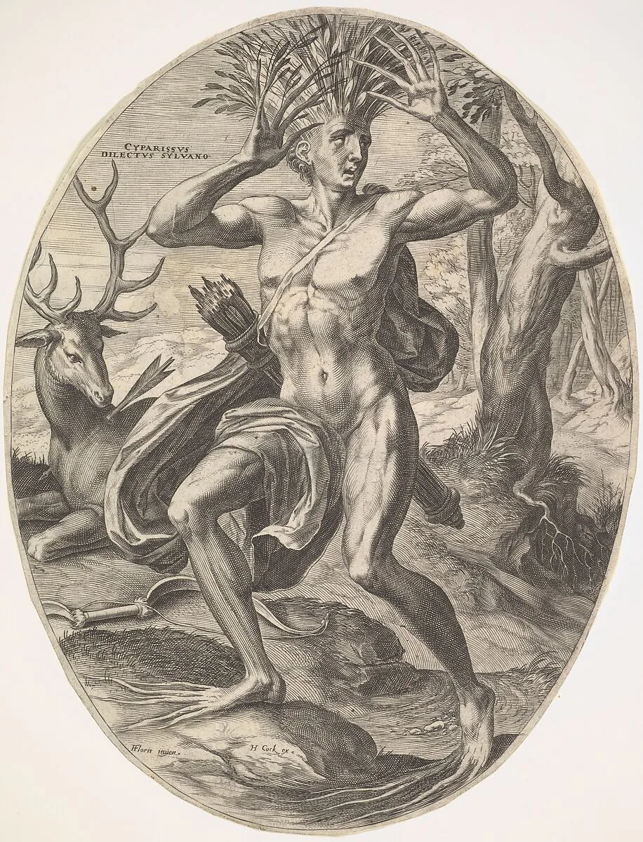 Cyparissus from set The Rural Gods — Cornelis Cort|Frans Floris I