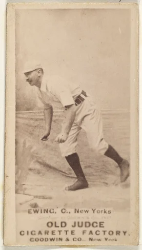 William "Buck" Ewing, Captain and Catcher, New York, from the Old Judge series (N172) for Old Judge Cigarettes