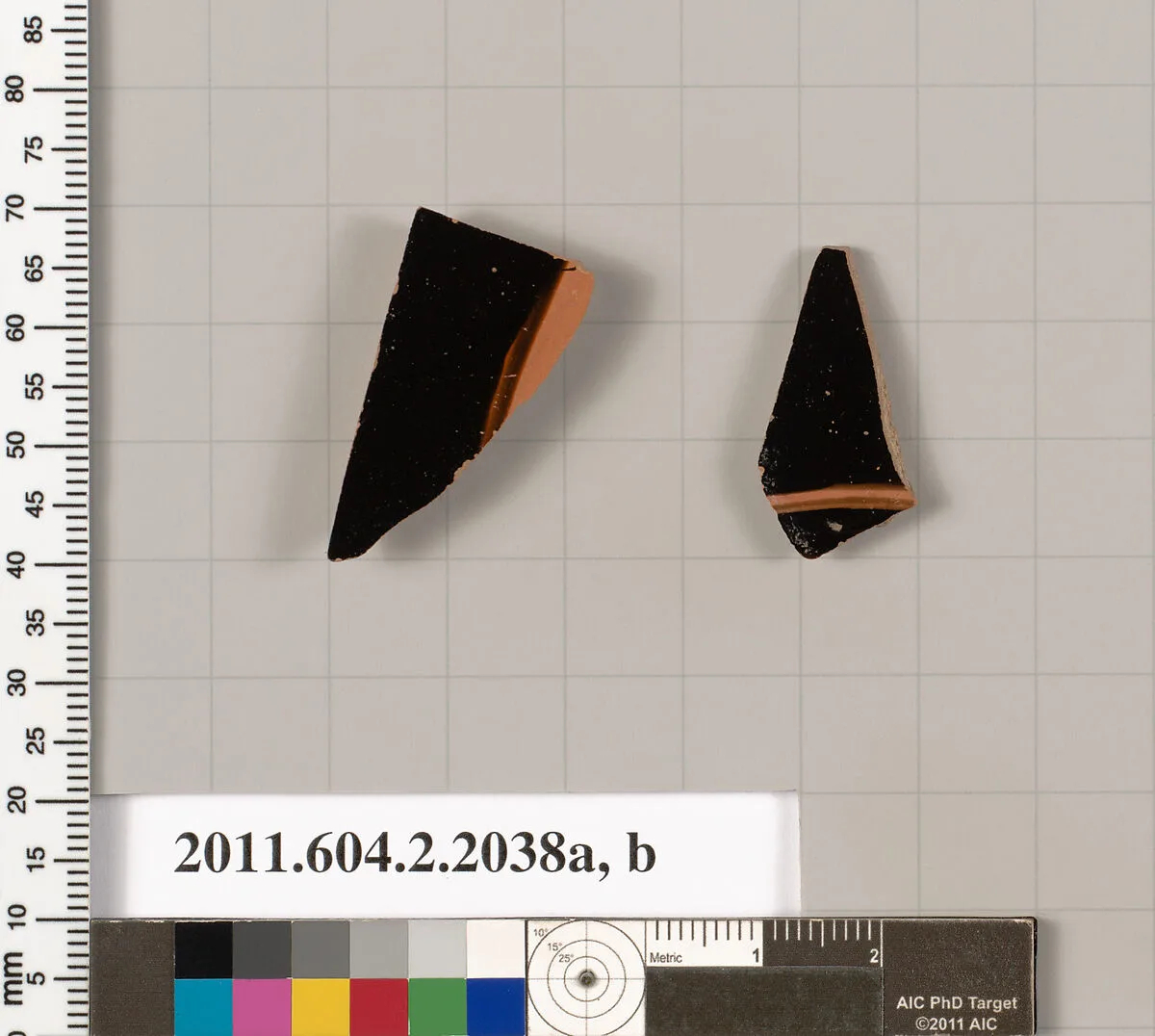 Terracotta fragments of pots; glazed on the inside — Unknown