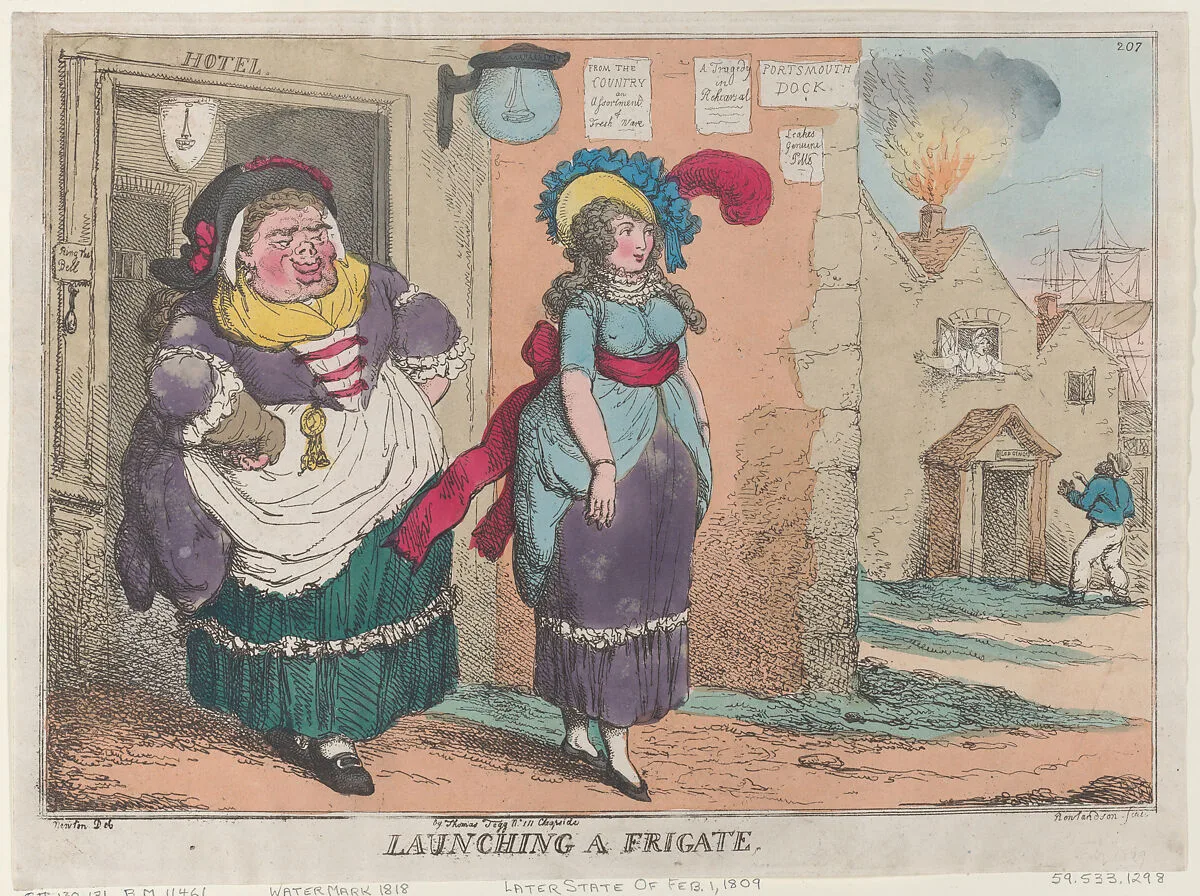 Launching a Frigate — Richard Newton|Thomas Tegg|Thomas Rowlandson