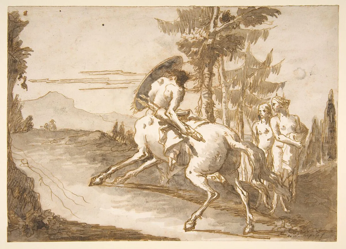 Centaur with Shield and Two Satyresses — Giovanni Domenico Tiepolo