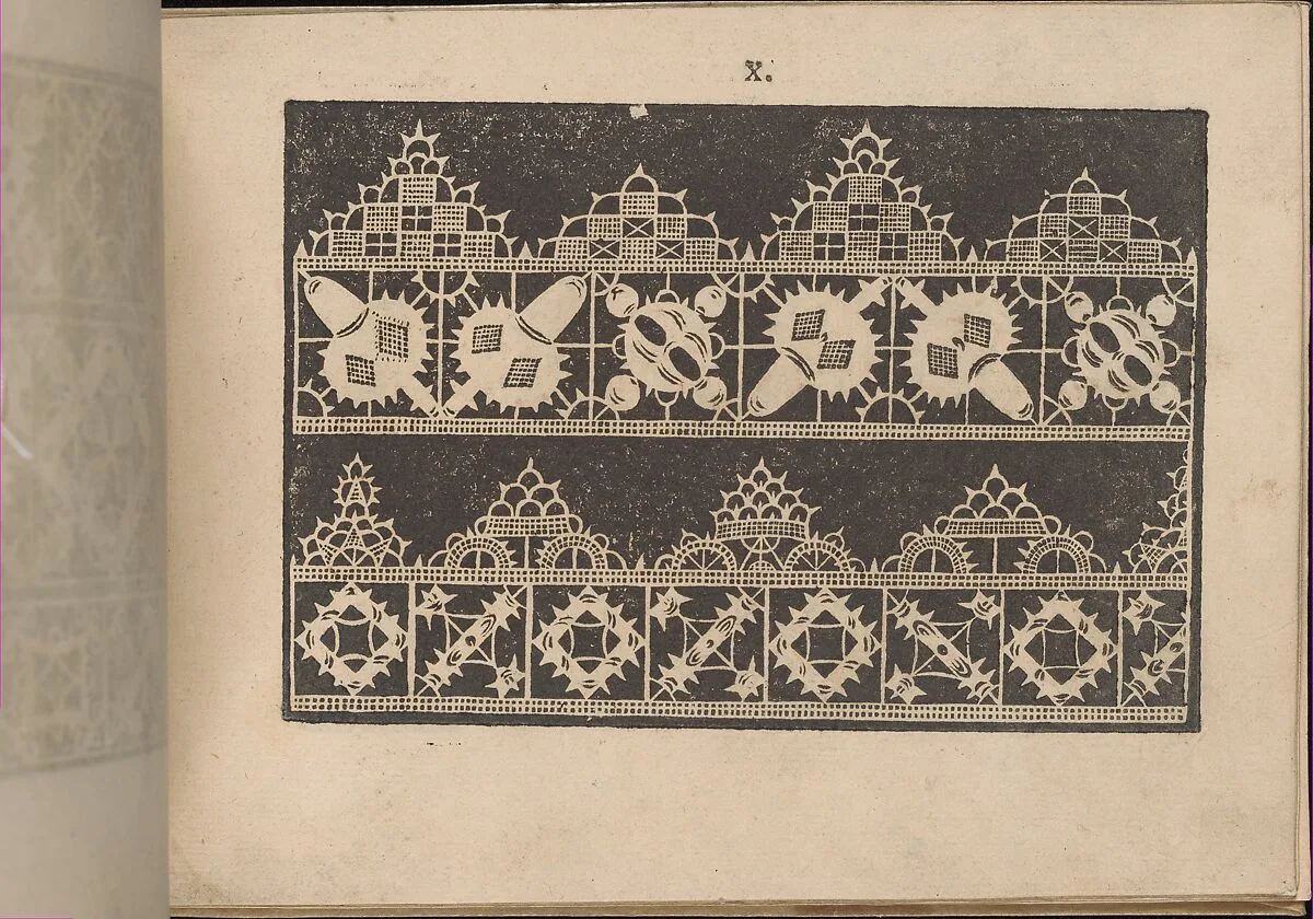 Prima Parte de' Fiori, e Disegni di varie sorti di Ricami Moderni, page 10 (recto) — Giovanni Battista Ciotti|Francesco de' Franceschi