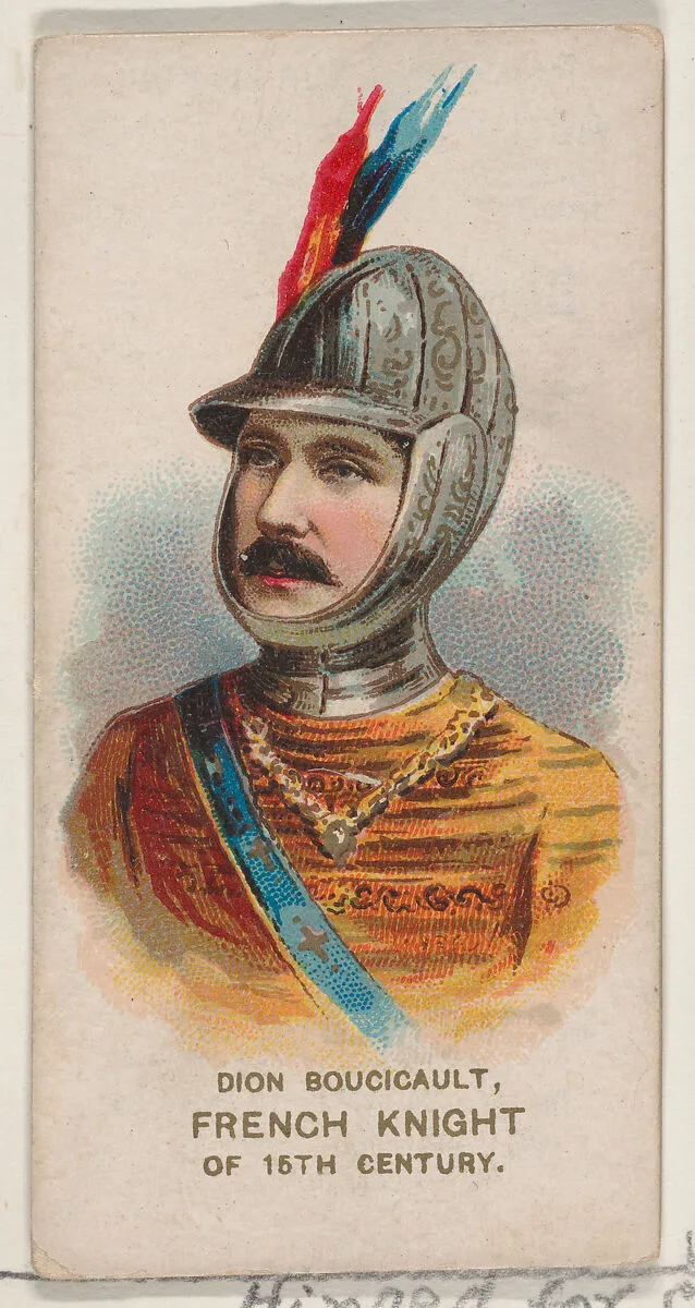 Dion Boucicault as a French Knight of the 18th Century, from the set Actors and Actresses, First Series (N70) for Duke brand cigarettes — W. Duke, Sons & Co.|Knapp & Company