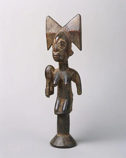Sango Staff: Kneeling Female Figure  (Ose Sango)