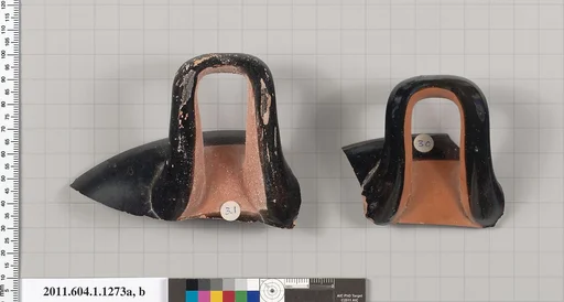 Terracotta fragments of kylikes (drinking cups)