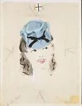 Girl in Blue Hat — Marcel Vertès