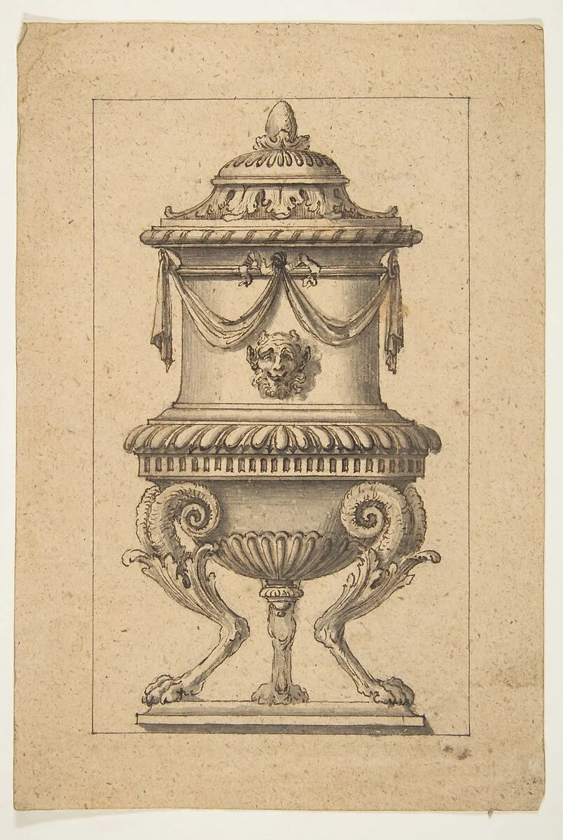 Drawing of an Urn — Anonymous, French, 18th century