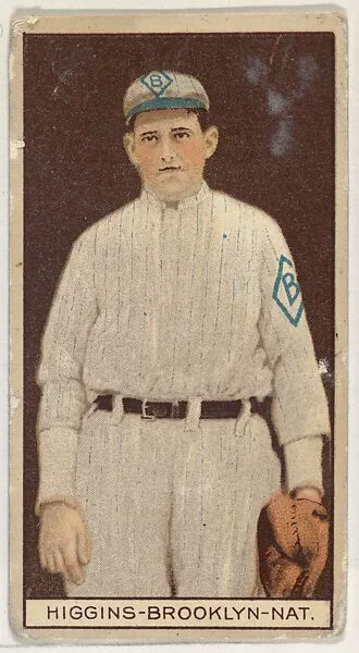 Robert Higgins, Brooklyn, National League, from the Brown Background series (T207) for the American Tobacco Company — American Tobacco Company
