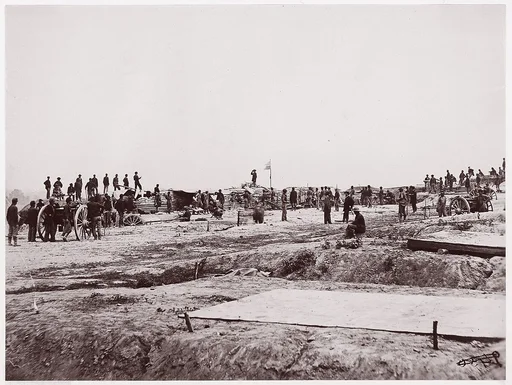 Outer Confederate Line at Petersburg. Captured by 18th Corps, June 15, 1864