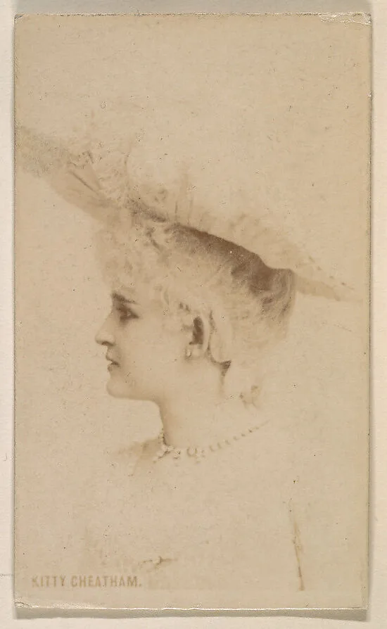 Kitty Cheatham, from the Actresses series (N246), Type 1, issued by Kinney Brothers to promote Sporting Extra Cigarettes — Kinney Brothers Tobacco Company