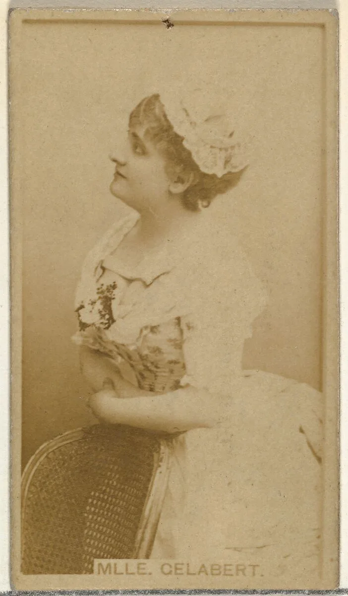 Mlle. Gelabert, from the Actors and Actresses series (N145-8) issued by Duke Sons & Co. to promote Duke Cigarettes — W. Duke, Sons & Co.|American Tobacco Company