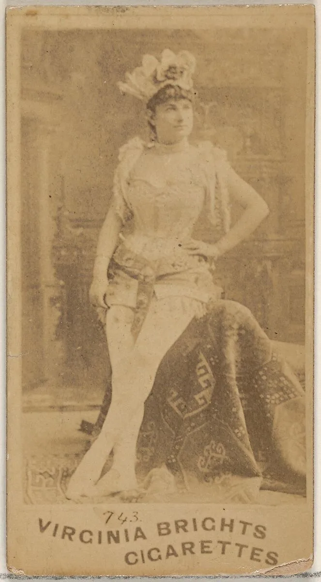 Card 743, from the Actors and Actresses series (N45, Type 5) for Virginia Brights Cigarettes — Allen & Ginter