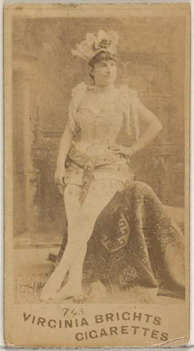 Card 743, from the Actors and Actresses series (N45, Type 5) for Virginia Brights Cigarettes