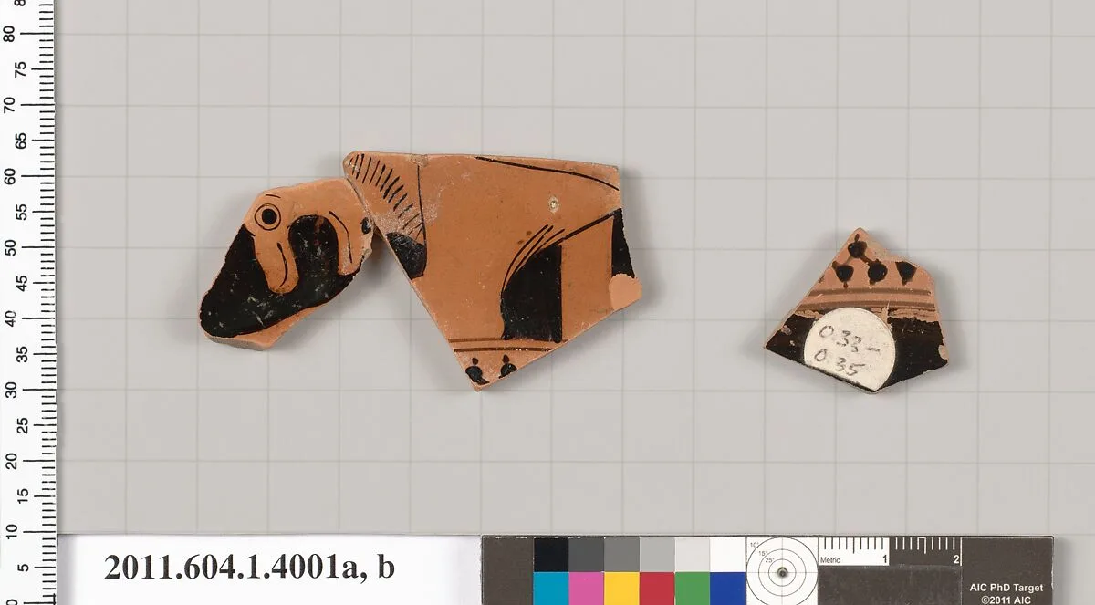 Terracotta fragments of a kylix (drinking cup) — Unknown