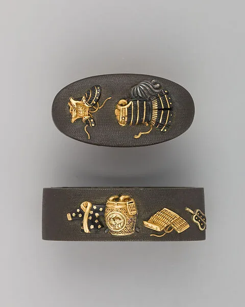 Sword-Hilt Collar and Pommel (Fuchigashira) — Unknown