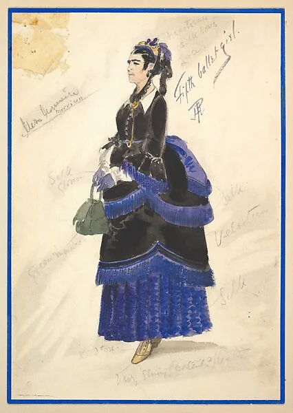 Costume Design for 'Fifth Ballet Girl' (Long Black Gown) — Percy Anderson