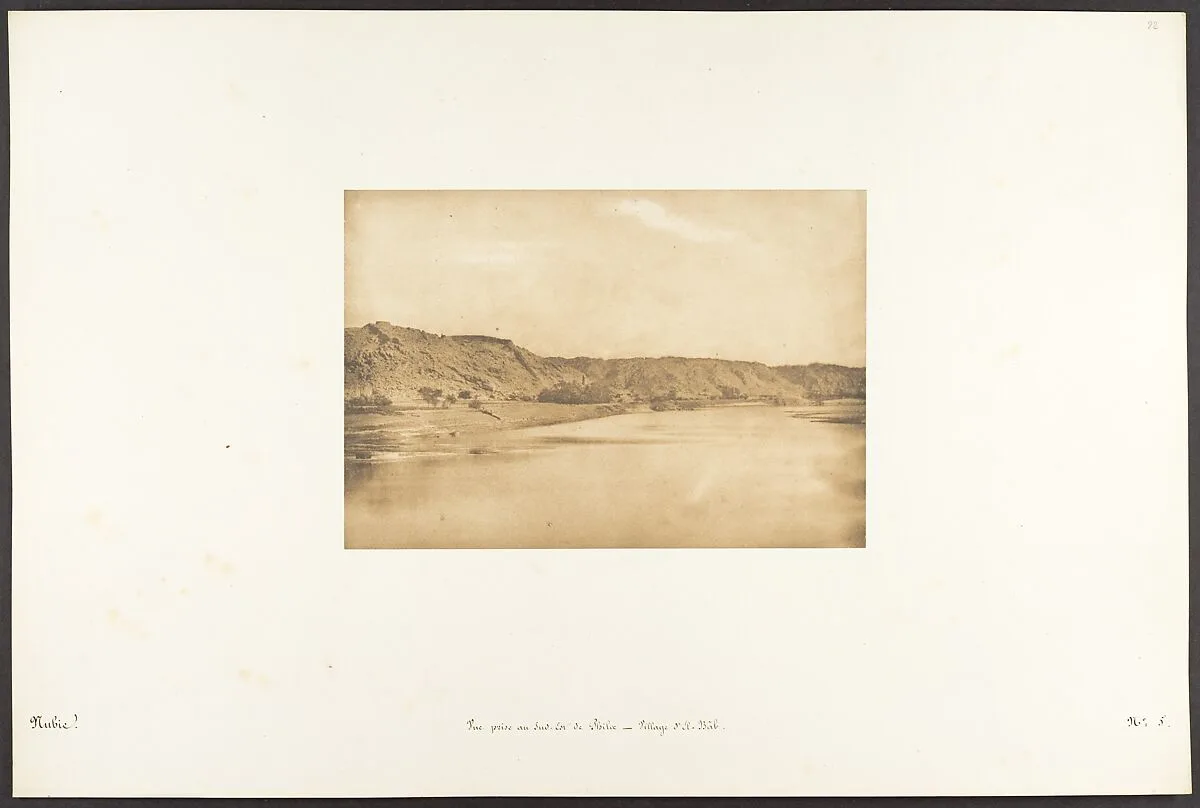 Vue prise au Sud-Est de Philae - Village d'El-Bâb — Maxime Du Camp