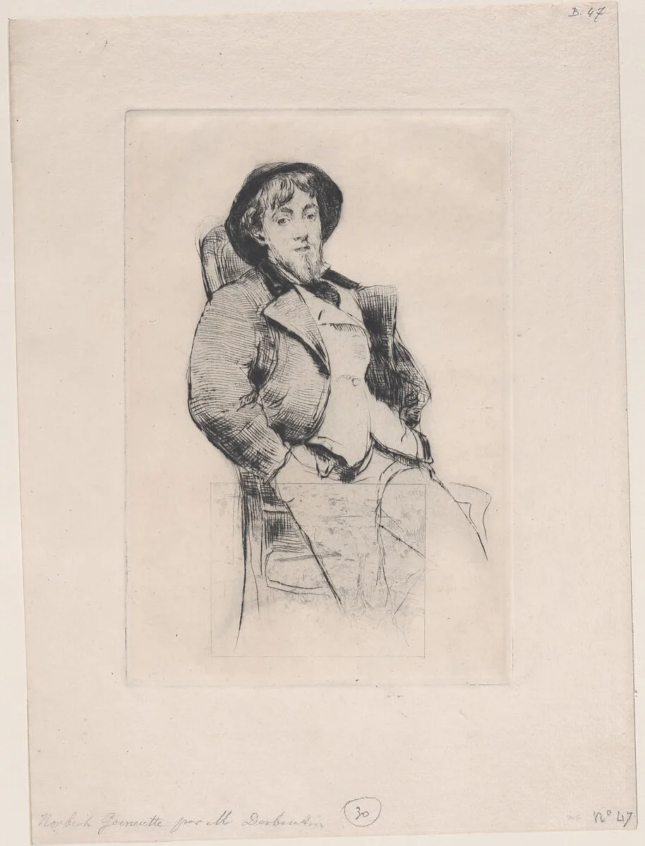 Portrait of Norbert Goeneutte — Norbert Goeneutte|Marcellin Desboutin