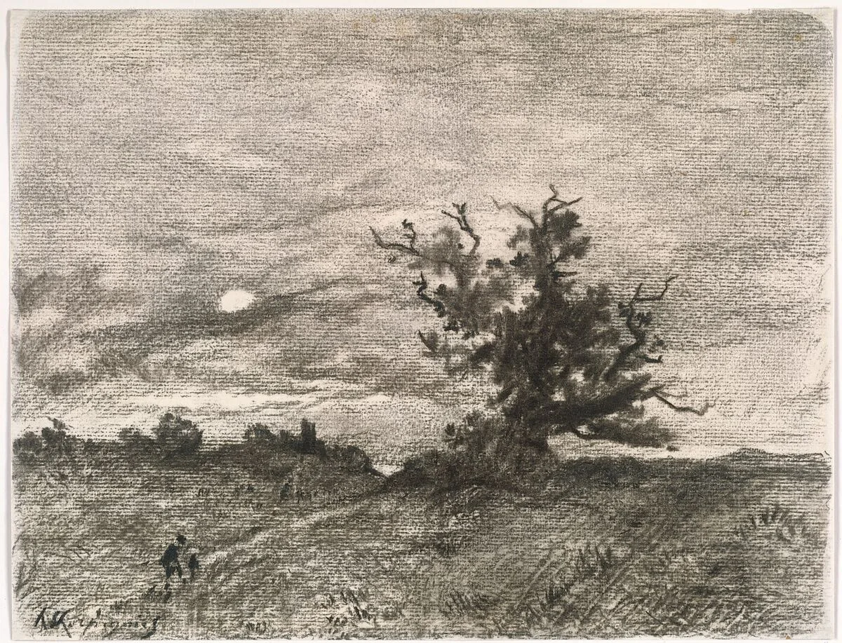 Moonlit Landscape — Henri-Joseph Harpignies