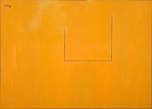 Open No. 37: In Orange with Charcoal Line