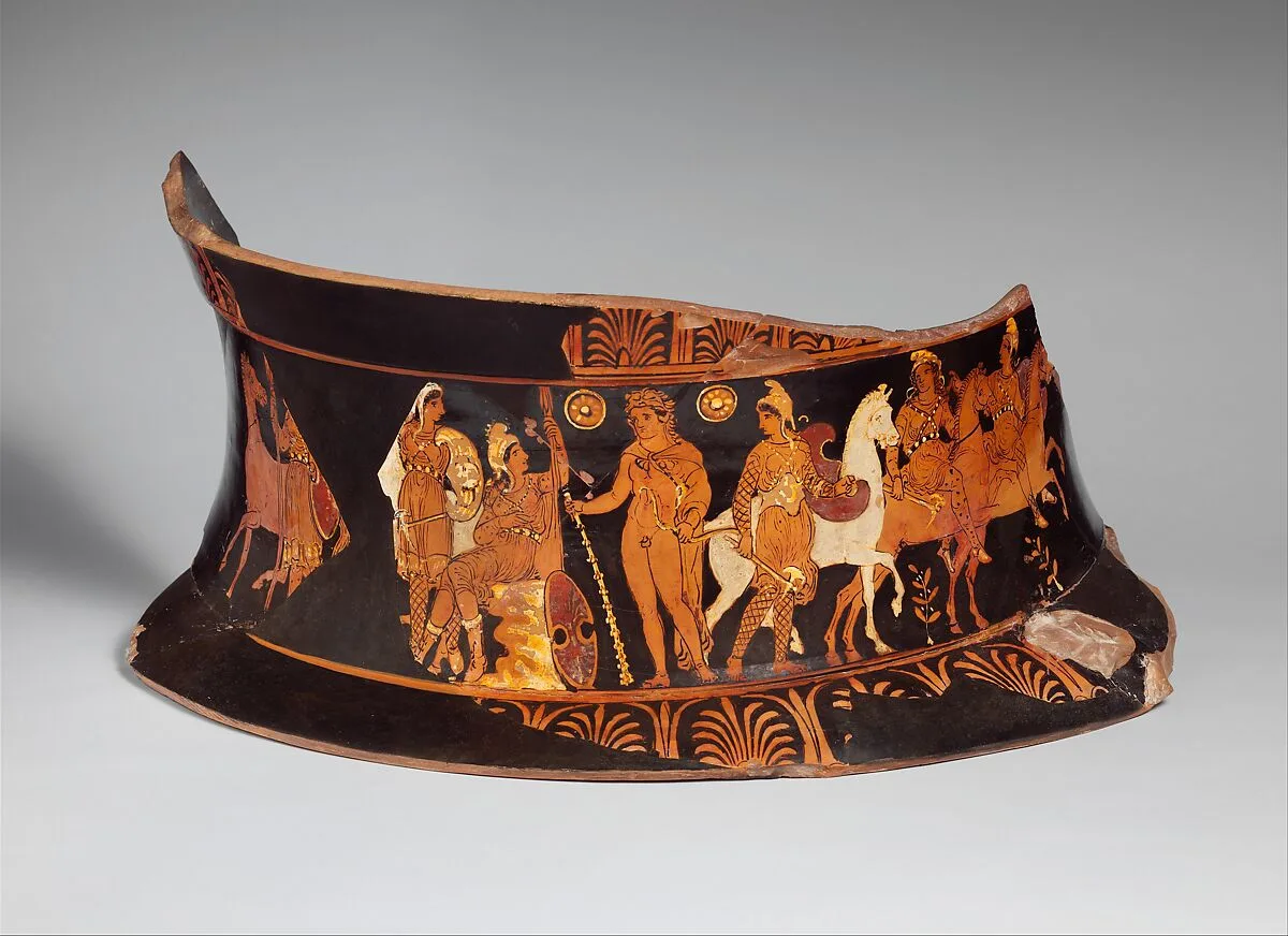 Fragment of a terracotta volute-krater — Baltimore Painter