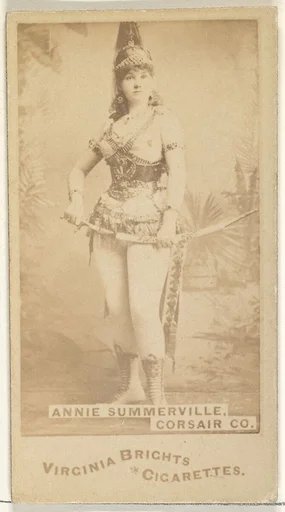 Annie Summerville, Corsair Co., from the Actors and Actresses series (N45, Type 1) for Virginia Brights Cigarettes