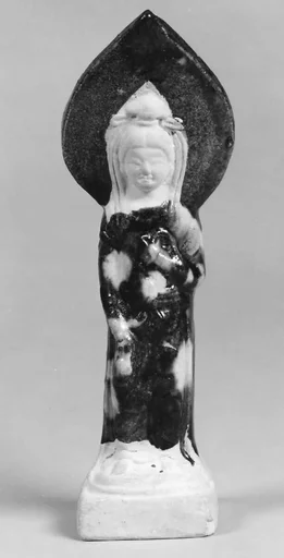 唐  三彩陶菩薩|Bodhisattva with mandorla